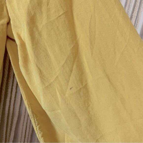 ANTHROPOLOGIE Maeve Anni Buttondown Collared Blouse Gold Yellow Size 12 - Picture 10 of 14
